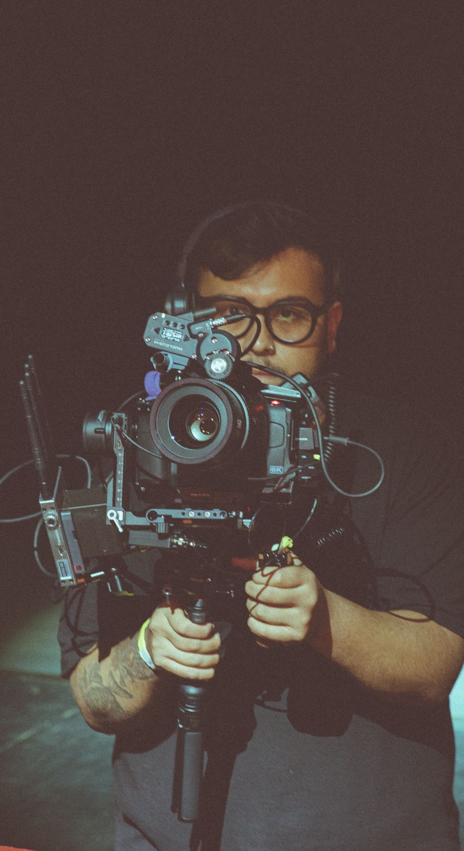 Professional filming equipment; licensed stock production reference